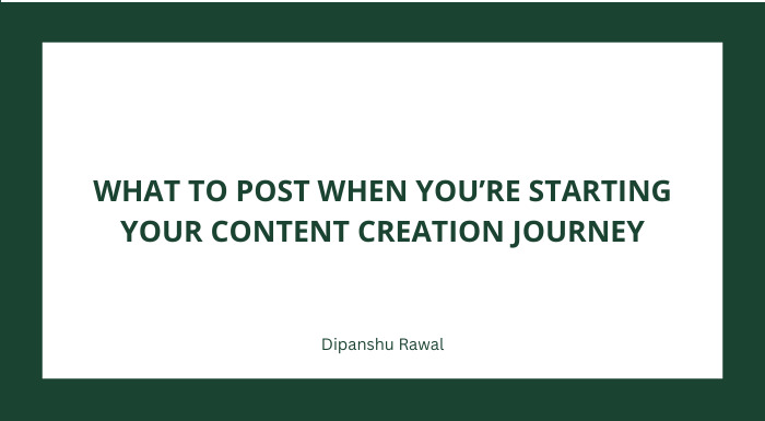 start content creation